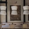 Vintage Wabi Sabi Fabric Chandelier for Restaurant Bar Dining Room