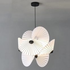 Wabi Sabi Pendant Light White Twist Umbrella Chandeliers Living Room Bedroom