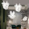 Wabi Sabi Pendant Light White Twist Umbrella Chandeliers Living Room Bedroom