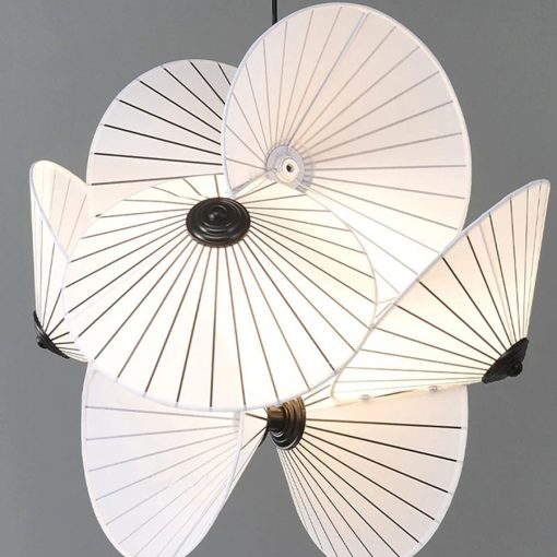 Wabi Sabi Pendant Light White Twist Umbrella Chandeliers Living Room Bedroom