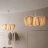 Wabi-sabi Style Fabric Pendant Lamp, Cloth Light Kitchen Dining Room