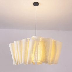Wabi-sabi Style Fabric Pendant Lamp, Cloth Light Kitchen Dining Room