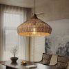 Wicker Rattan Pendant Light, Vintage Rattan Lampshade Kitchen Dinning Room Light