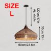 Wicker Rattan Pendant Light, Vintage Rattan Lampshade Kitchen Dinning Room Light