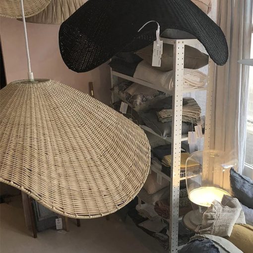 Woven Rattan Pendant Light Shade, Bamboo Lampshade Home Decor