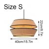 Fabric Bamboo Pendant Light Fixture, Bamboo Lampshade