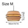 Fabric Bamboo Pendant Light Fixture, Bamboo Lampshade