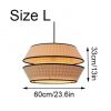 Fabric Bamboo Pendant Light Fixture, Bamboo Lampshade