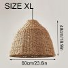 Wicker Lamshade Rope Pendant Light Kitchen Hanging Lamp