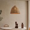Wicker Lamshade Rope Pendant Light Kitchen Hanging Lamp