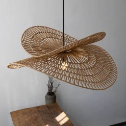 Wabi Sabi Wicker Pendant Light Handmade