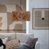 Rattan pendant light fixture woven rattan lampshade hanging table lamp