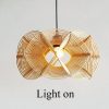 Woven rattan pendant light wicker hanging light fixture