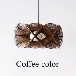 coffee rattan light shade woven rattan pendant light
