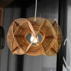 rattan light fixture wicker light shade hanging pendant light