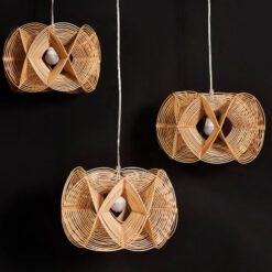 woven rattan light fixture wicker handmade lighting bamboo lamp