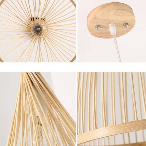Bamboo Pendant Light Rattan Lamp for Living Room Home Deco Dining Room Hanging Lamps Kitchen (1)