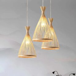 Bamboo Pendant Light Rattan Lamp for Living Room Home Deco Dining Room Hanging Lamps Kitchen (2)
