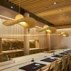 Creative Rattan Hat Lighting Fixtures Vintage Chandeliers Art Decorate