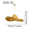 Rattan Hat Chandeliers Creative Room Decor Restaurant Vintage Art Lighting Fixtures Dining Room