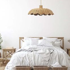 bedroom pendant light shade rattan light fixture hanging lamp