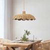 rattan pendant light shade, rattan light fixture wicker lamp table hanging