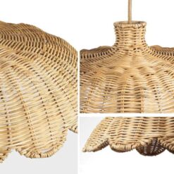 wicker lighting woven rattan lampshade vietnam bamboo light