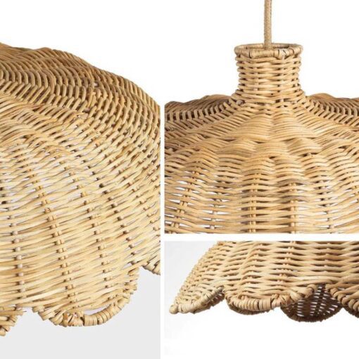 wicker lighting woven rattan lampshade vietnam bamboo light