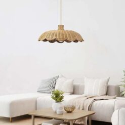 woven rattan light livingroom chandelier home decor handmade