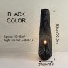 Black Bamboo Standing Light, Rattan Floor Lamp Handmade