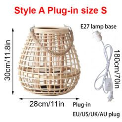 Creative Rattan Floor Lamp Candlestick Standing Lights