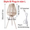 Creative Rattan Floor Lamp Candlestick Standing Lights