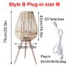 Creative Rattan Floor Lamp Candlestick Standing Lights