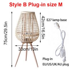 Creative Rattan Floor Lamp Candlestick Standing Lights