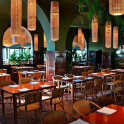 Cylinder Rattan Lampshade, Rattan Pendant Light Chandelier Kitchen Dining Room Restaurant