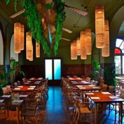 Cylinder Rattan Lampshade, Rattan Pendant Light Chandelier Kitchen Dining Room Restaurant