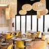Cylinder Rattan Lampshade, Rattan Pendant Light Chandelier Kitchen Dining Room Restaurant