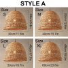 Vintage Wabi-sabi Style Pendant Lights, Wicker Light Fixture