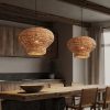 Vintage Wabi-sabi Style Pendant Lights, Wicker Light Fixture
