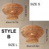 Vintage Wabi-sabi Style Pendant Lights, Wicker Light Fixture
