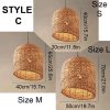 Vintage Wabi-sabi Style Pendant Lights, Wicker Light Fixture