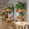 rattan lampshade, rattan pendant light, rattan light fixture, woven lamp shade
