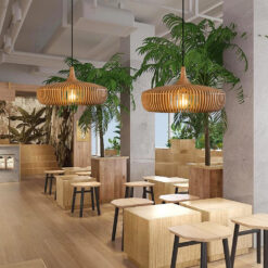 rattan lampshade, rattan pendant light, rattan light fixture, woven lamp shade