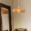 Vintage Wood Pendant Light, Kitchen Lampshade Wooden Chandelier