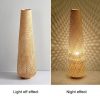 Wicker Bamboo Standing Light, Rattan Floor Lamp Handmade