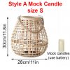 Creative Rattan Floor Lamp Candlestick Standing Lights