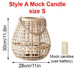 Creative Rattan Floor Lamp Candlestick Standing Lights