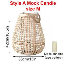 Creative Rattan Floor Lamp Candlestick Standing Lights