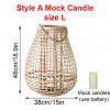 Creative Rattan Floor Lamp Candlestick Standing Lights