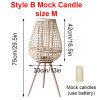 Creative Rattan Floor Lamp Candlestick Standing Lights